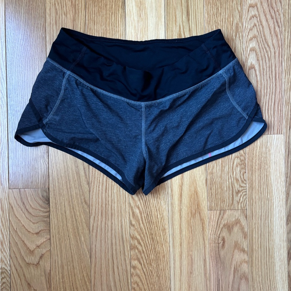 lululemon athletica Black and Gray Athletic Shorts